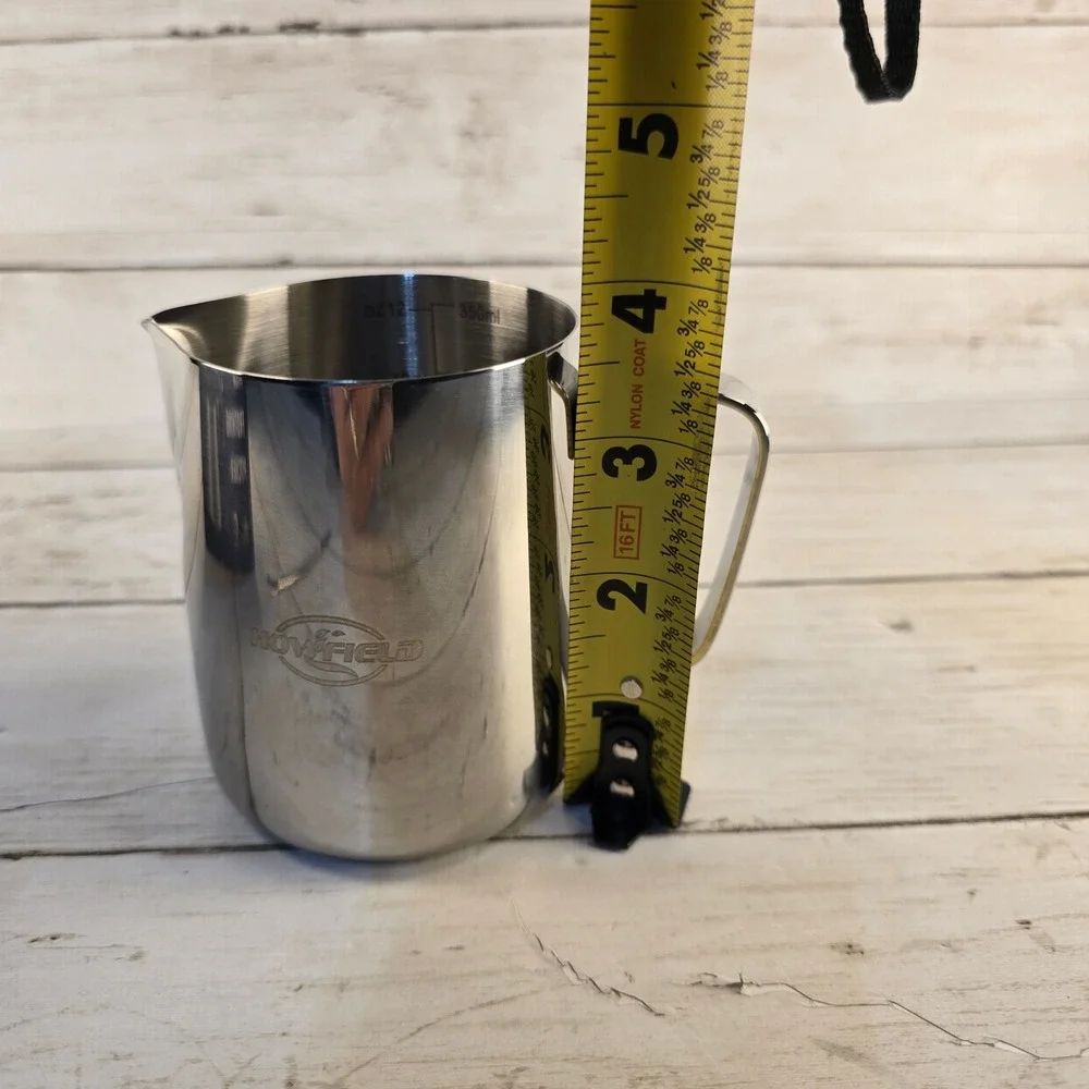 NEW Howfield Milk Frothing Pitcher 12oz Stainless Steel Jug w/ Latte Art Pen Set